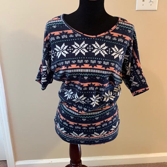 Rue21 Tops - Fuzzy Aztec Design Shirt